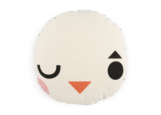 Pantomime Round Cotton Canvas Cushion