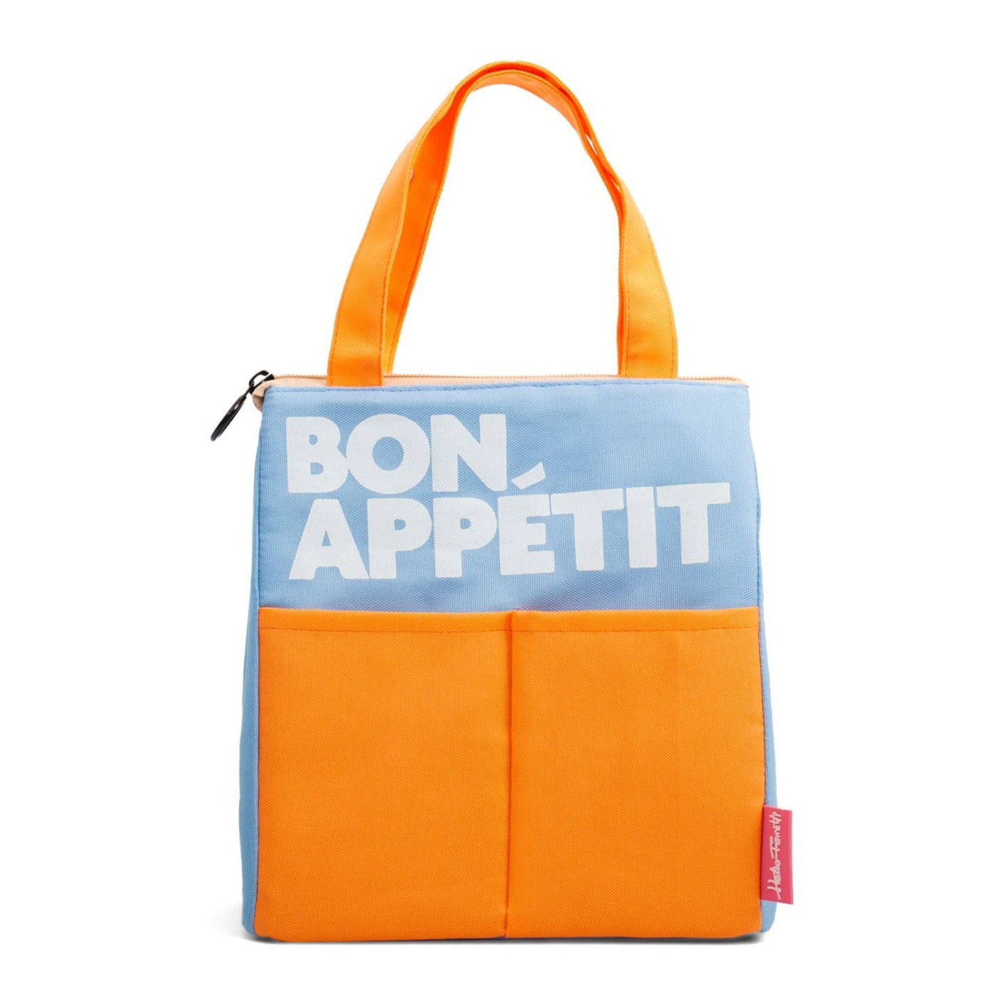 Bon Appetit Bright Orange and Blue Lunch Bag