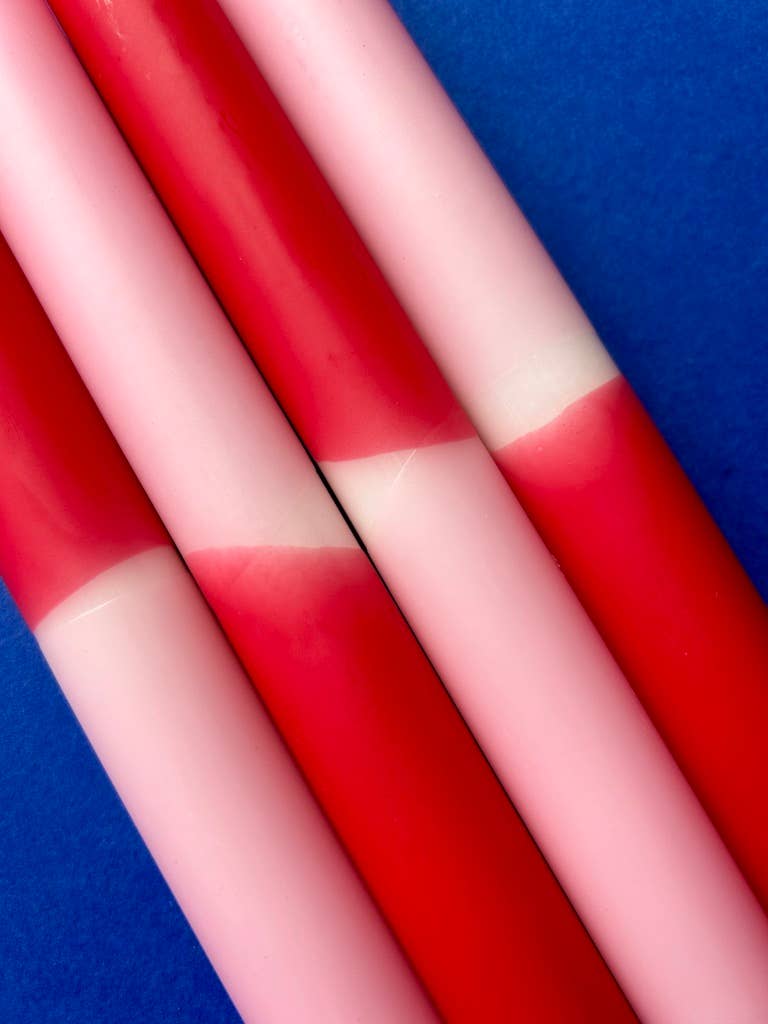 Dahlia Beach Dip Dye Dinner Candles set of 4