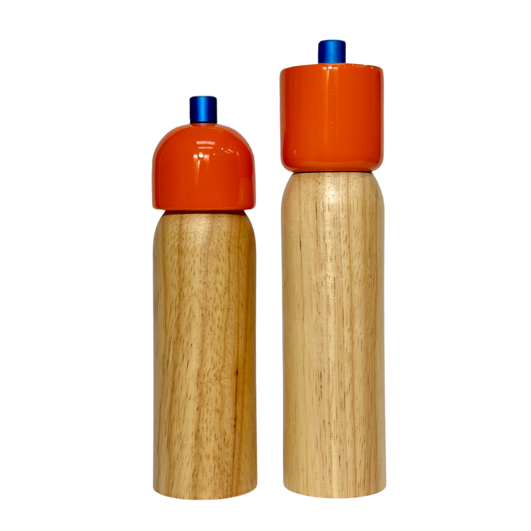 Salt & Pepper Grinder - Orange & Blue - House of Squirrel